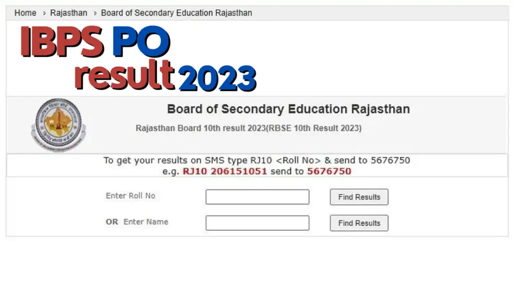 IBPS PO Result 2023 (Sudhinfo)