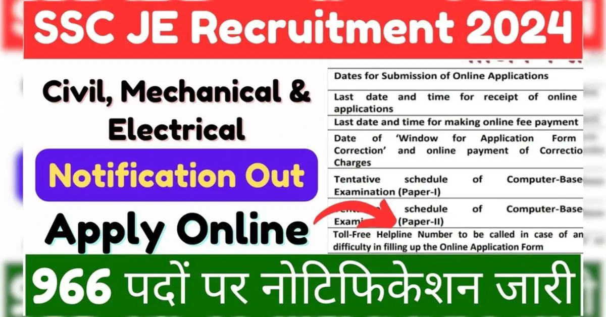 SSC JE Recruitment 2024